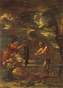 Salvator Rosa Odysseus and Nausicaa France oil painting artist